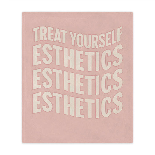 Treat Yourself Minky Blanket, Cozy Throw, Self-Care Gift, Soft Blanket, Pink Aesthetic Decor, Home Comfort